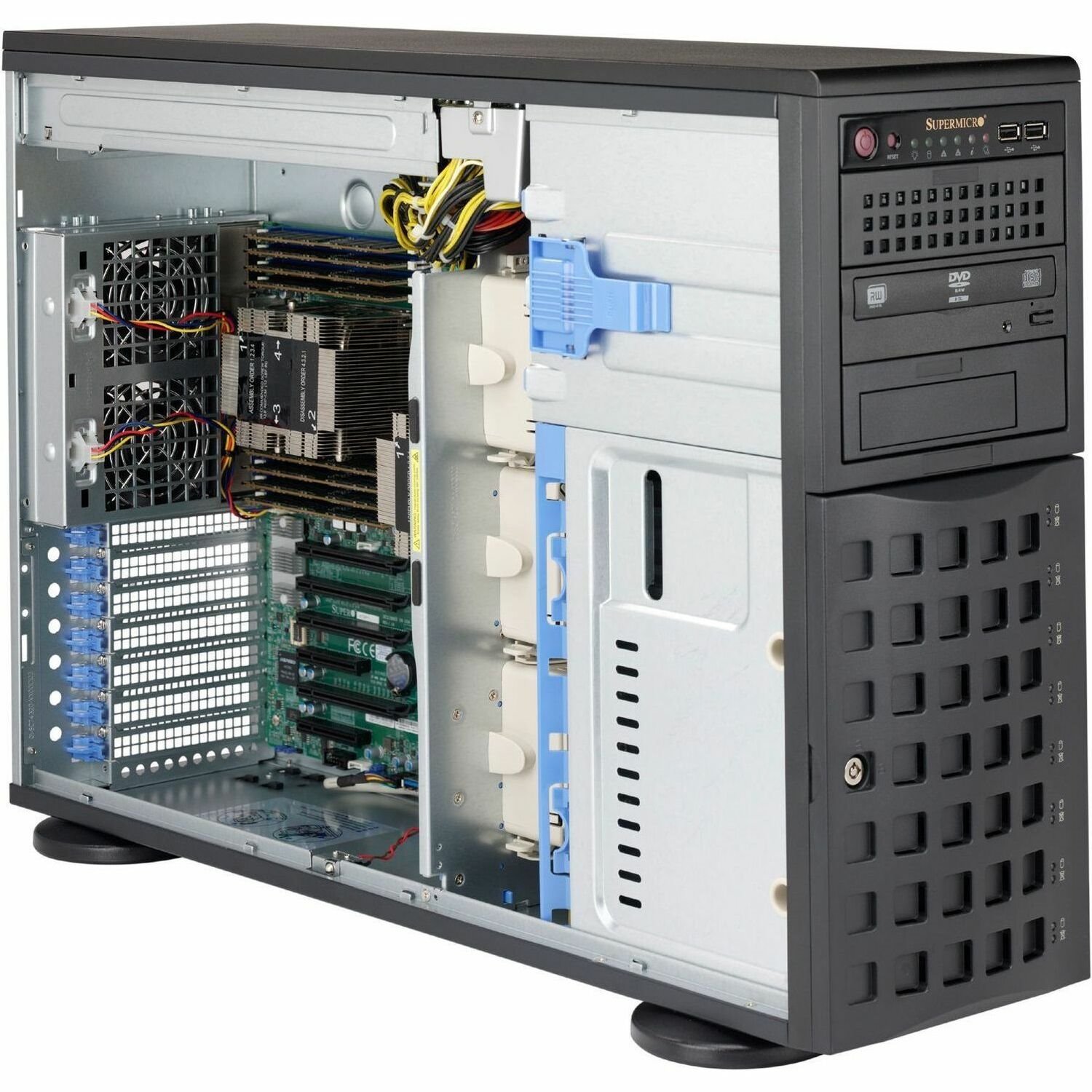 Supermicro SuperChassis Computer Case - EATX, ATX Motherboard Supported - Tower - Black