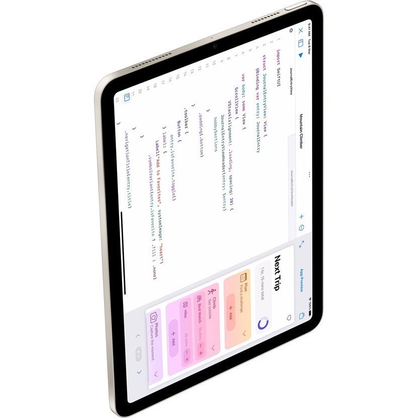 Apple iPad Air (5th Generation) Tablet - 27.7 cm (10.9") - Apple M1 - 8 GB - 64 GB Storage - iPadOS 15 - 5G - Starlight