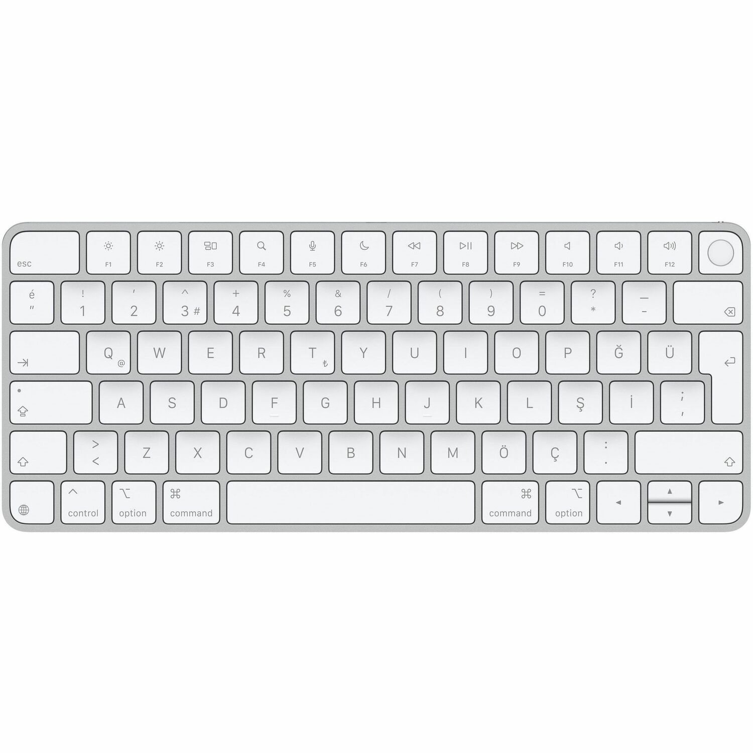 Apple Magic Keyboard - Wired/Wireless Connectivity - USB Type C Interface - Turkish - QWERTY Layout