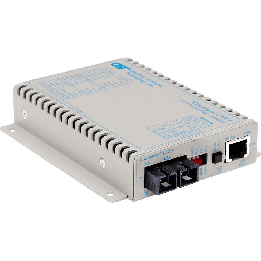 iConverter T1/E1 Fiber Media Converter RJ48 SC Multimode 5km