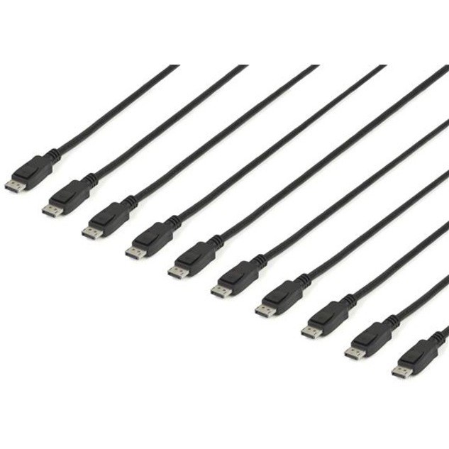 StarTech.com 10-Pack 15ft (4.6m) DisplayPort 1.2 Cable, 4K x 2K UHD VESA Certified DP Cable, DP Cord for Monitor, Latching Connectors