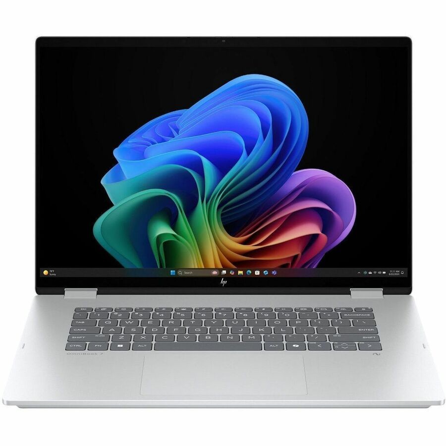 HP OmniBook 7 Flip 16-au0000 16-au0010ca 16" Touchscreen Convertible Copilot+ PC 2 in 1 Notebook - 3K - Intel Core Ultra 7 256V - 16 GB - 1 TB SSD - Glacier Silver