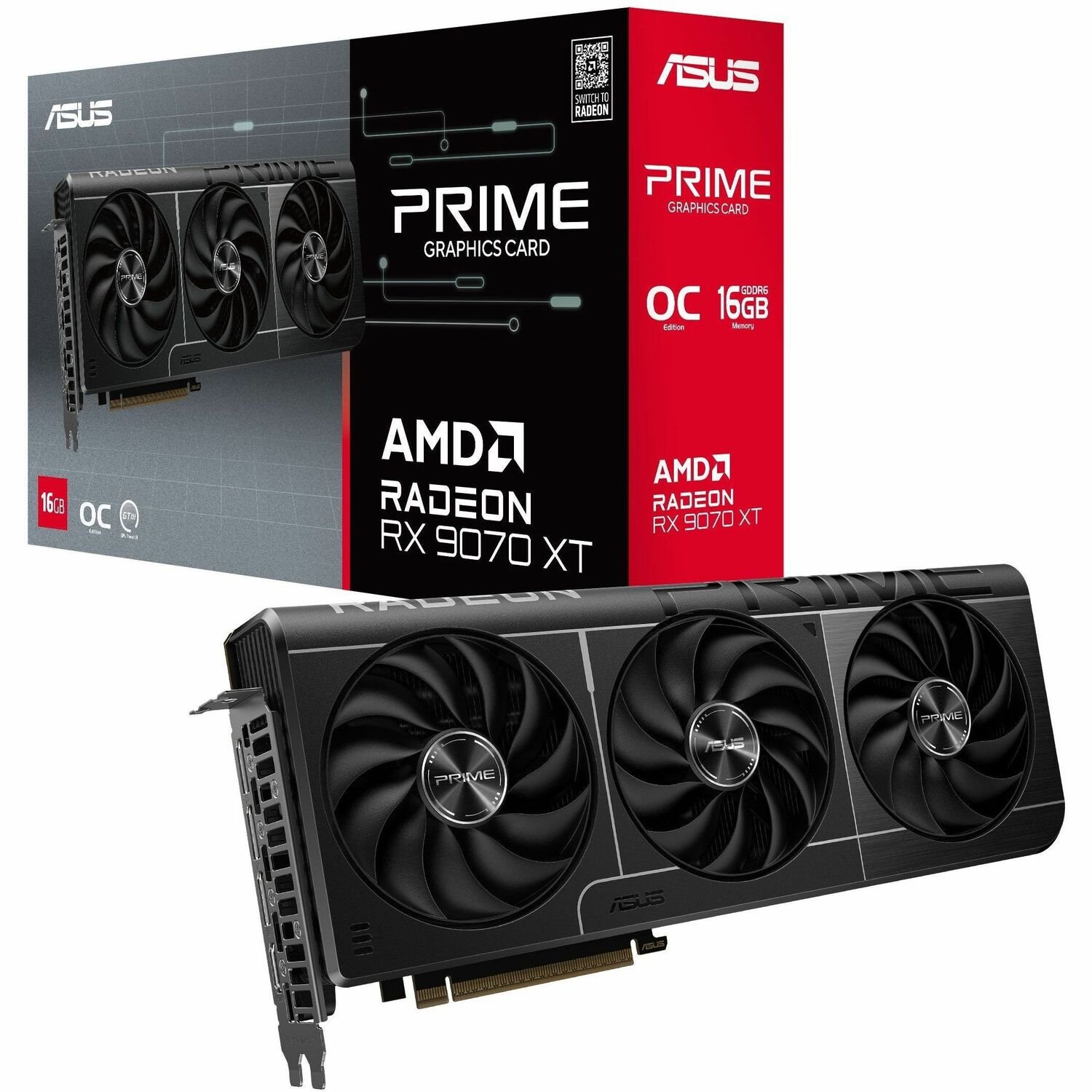 Asus AMD Radeon RX 9070 XT Graphic Card - 16 GB GDDR6