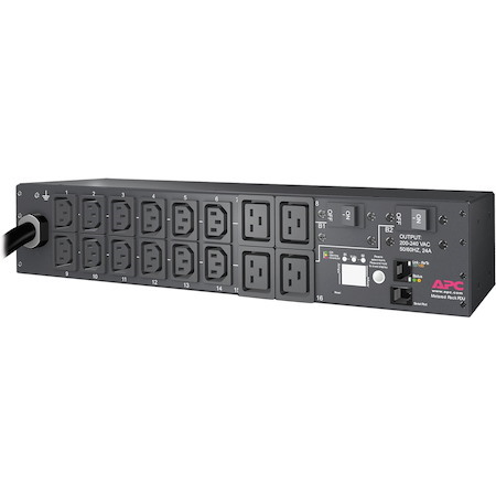 APC NetShelter Metered Rack PDU, 2U, 5.0kW, 208V, 30A, 12 C13 and 4 C19 outlet