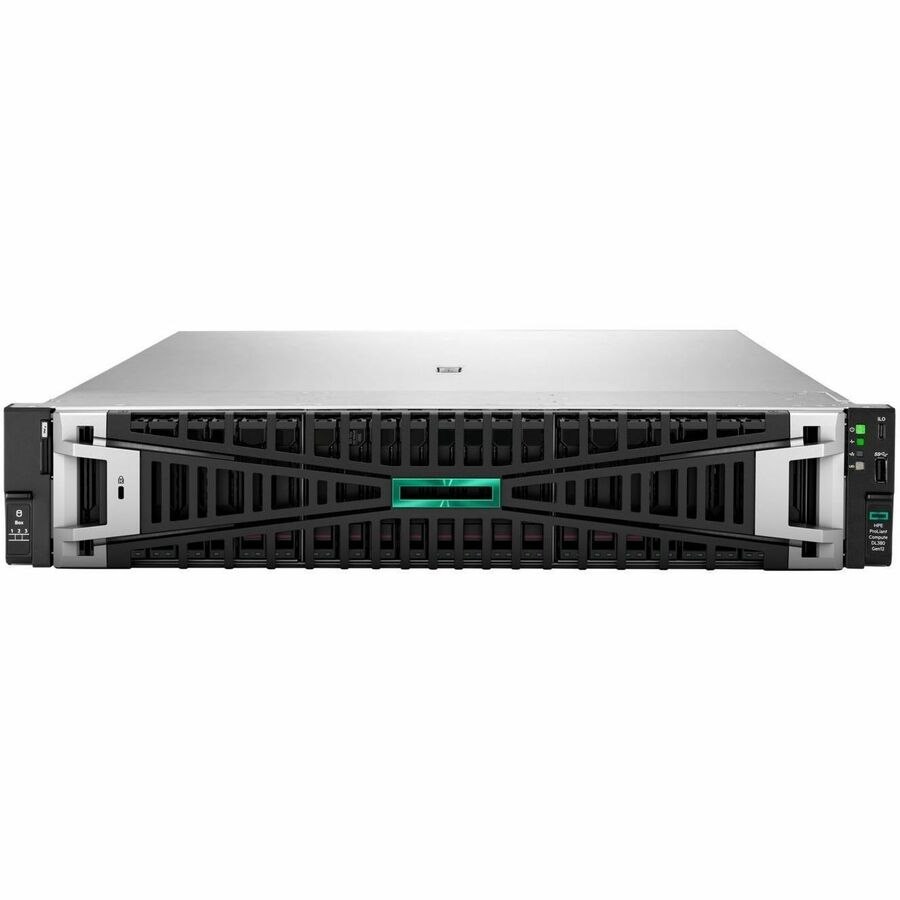 HPE ProLiant Compute DL380 Gen12 2U Rack Server - 1 x Intel Xeon 6515P 2.30 GHz - 64 GB RAM - Serial ATA/600, 12Gb/s SAS, NVMe Controller