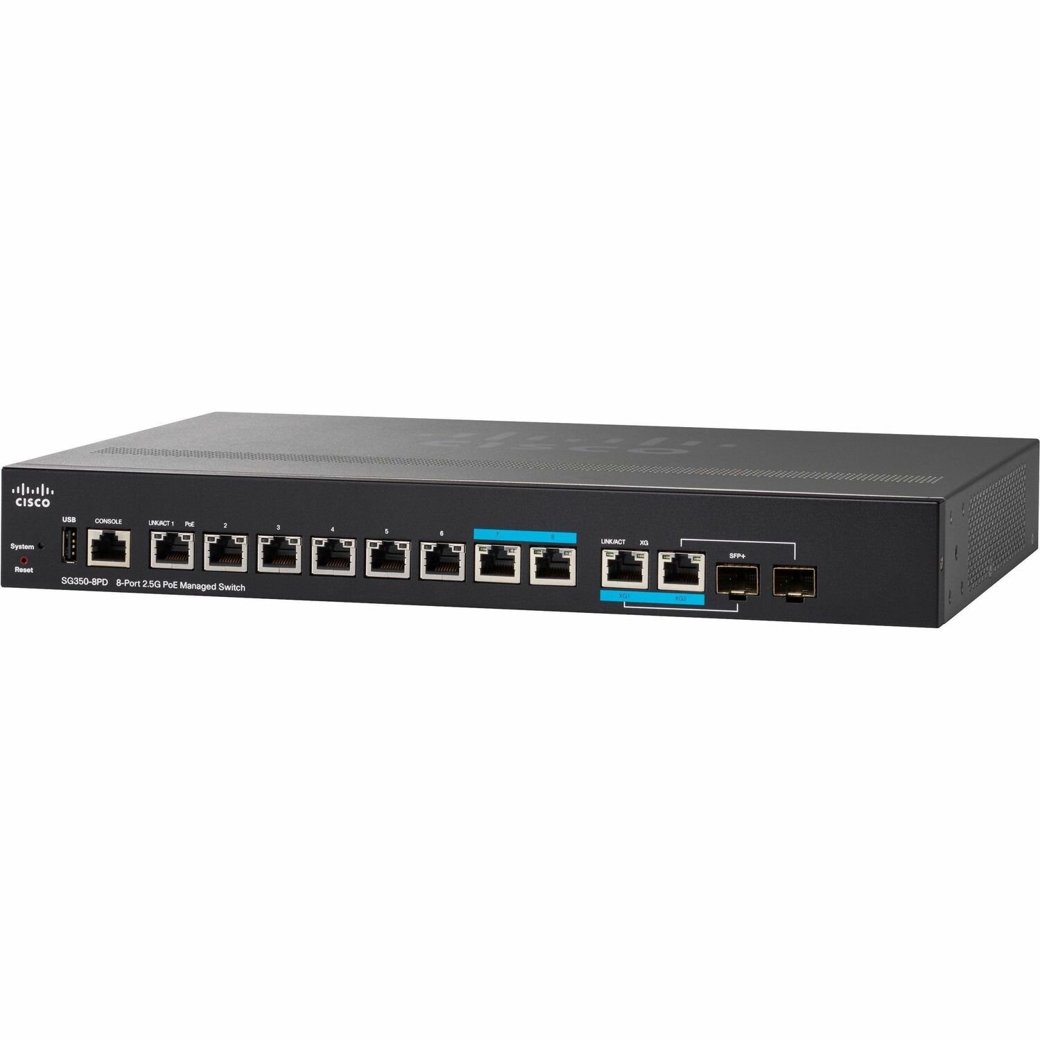 Cisco SG350-8PD 8-Port 2.5G PoE Managed Switch