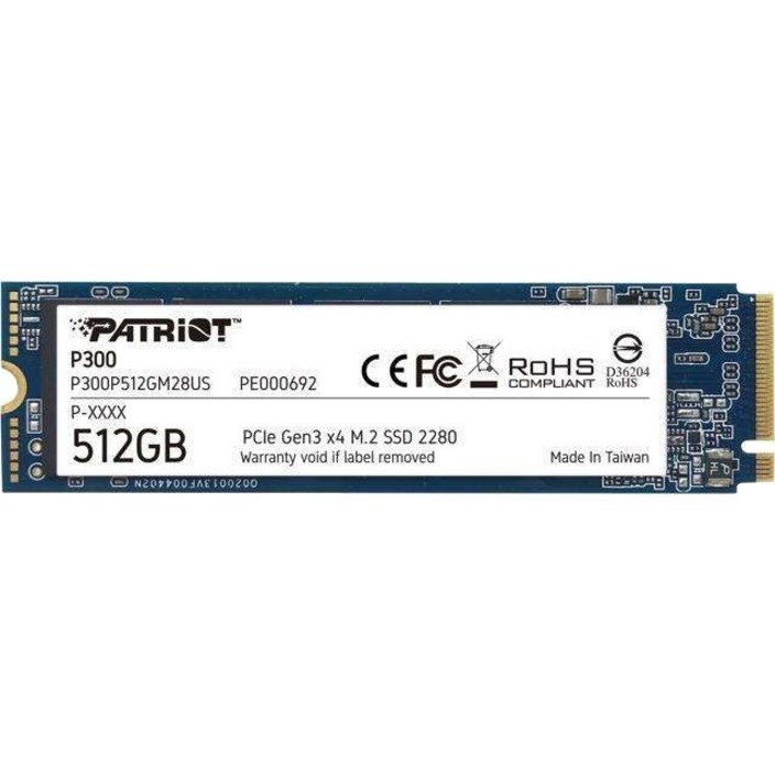 Patriot Memory P300 512 GB Solid State Drive - M.2 2280 Internal - PCI Express NVMe (PCI Express NVMe 3.0 x4)