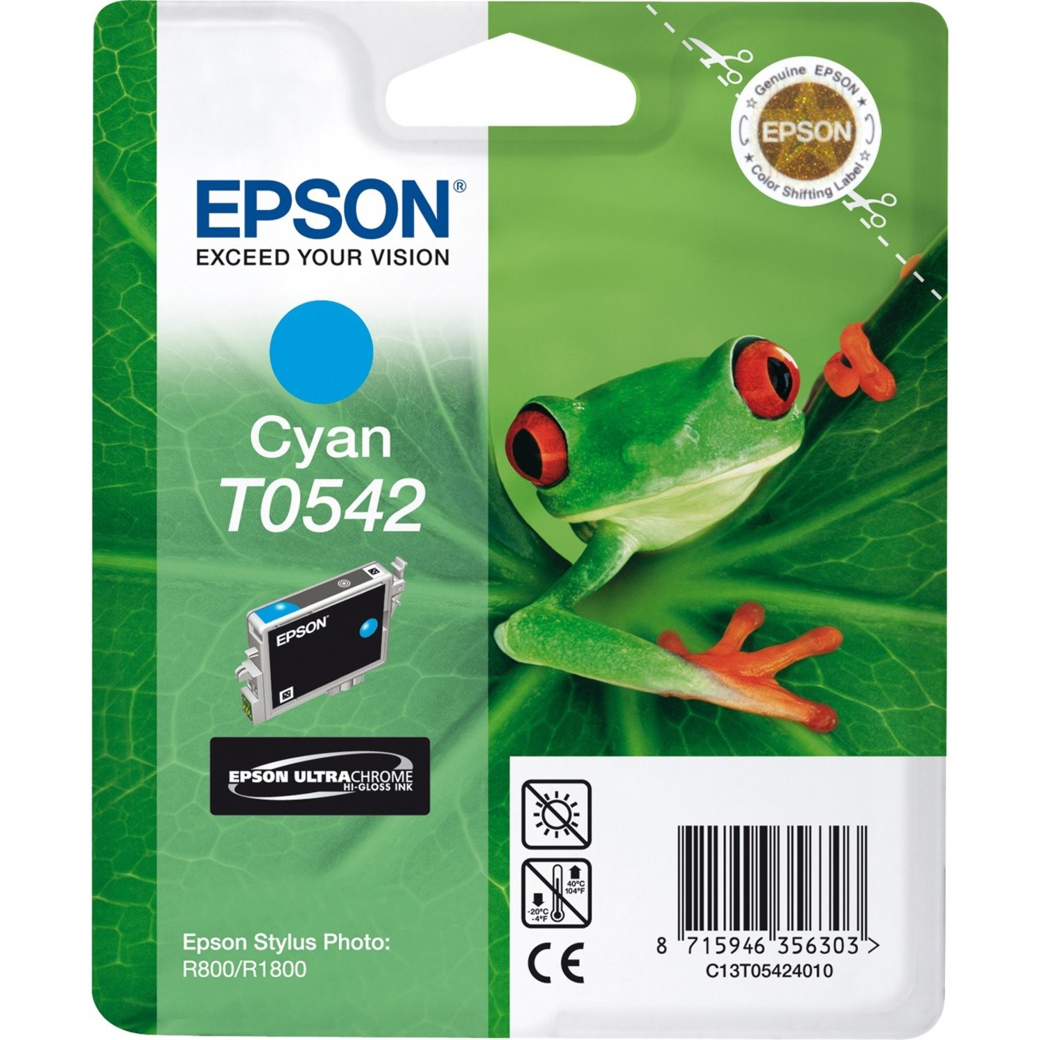 Epson UltraChrome T0542 Original Inkjet Ink Cartridge - Cyan - 1 Pack