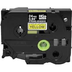 Brother HGES6515PK Black on Yellow Extra-Strength Adhesive Label Tape