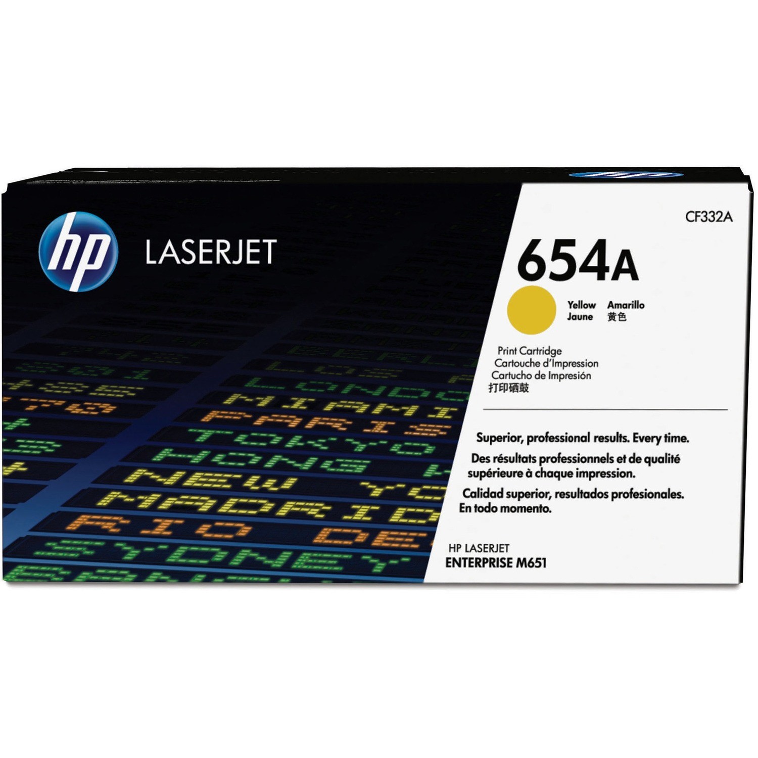 HP 654A YELLOW LASERJET CARTRIDGE