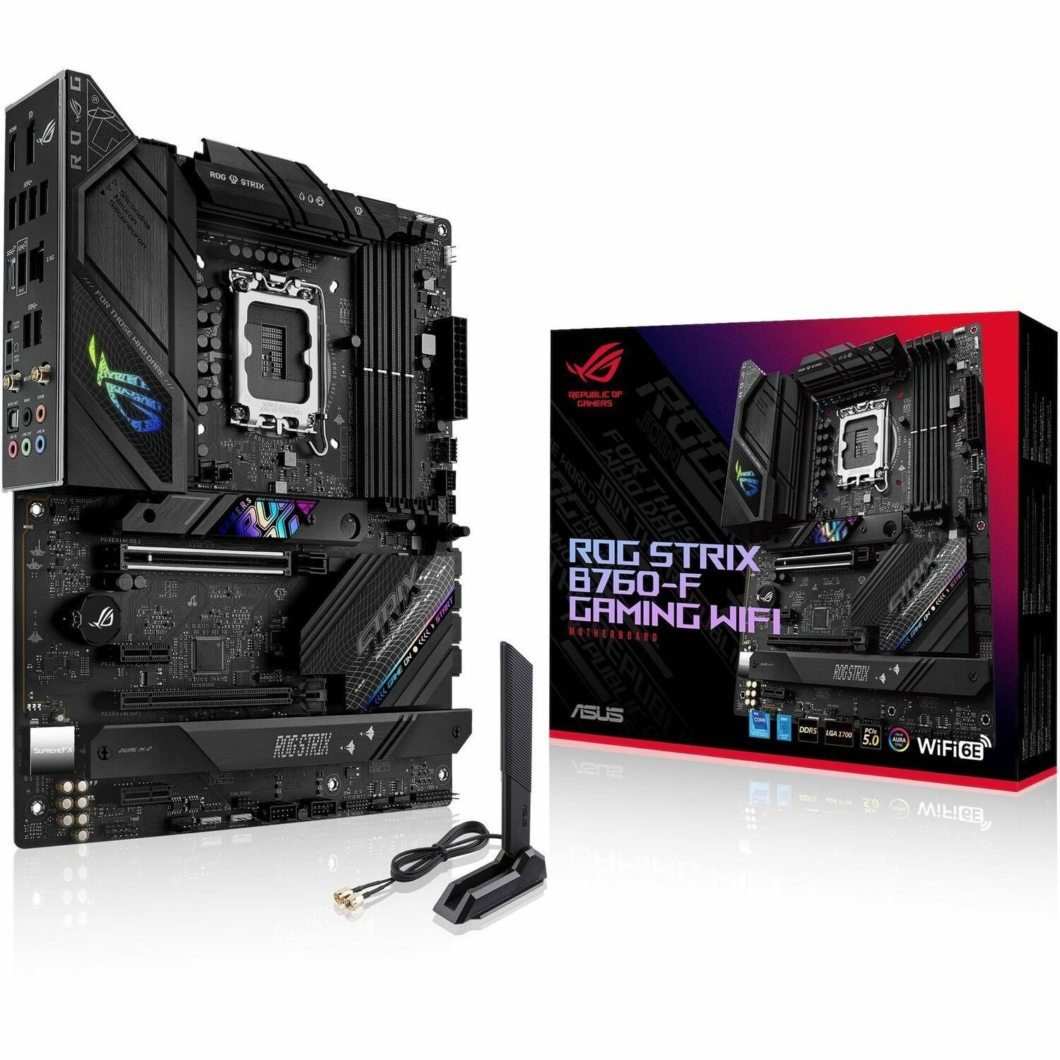 Asus ROG Strix B760-F GAMING WIFI Gaming Desktop Motherboard - Intel B760 Chipset - Socket LGA-1700 - ATX