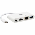 Eaton Tripp Lite Series USB-C Multiport Adapter - 4K HDMI, USB 3.x (5Gbps) Hub Port, GbE, 60W PD Charging, HDCP, White