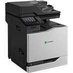 Lexmark CX820de Laser Multifunction Printer-Color-Copier/Fax/Scanner-52 ppm Mono/52 ppm Color Print-1200x1200 Print-Automatic Duplex Print-200000 Pages Monthly-650 sheets Input-Color Scanner-1200 Optical Scan-Color Fax-Gigabit Ethernet