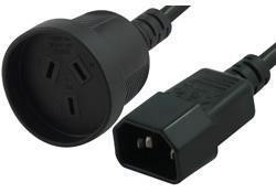 14SB180 Power Cord Adapter for Aus Plug Devices - Length 1.8m - IEC C14 to Aus GPO 