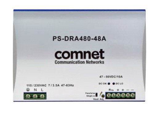 ComNet Industrial DIN Rail Mounting 480 Watt 48 Volt Power Supply