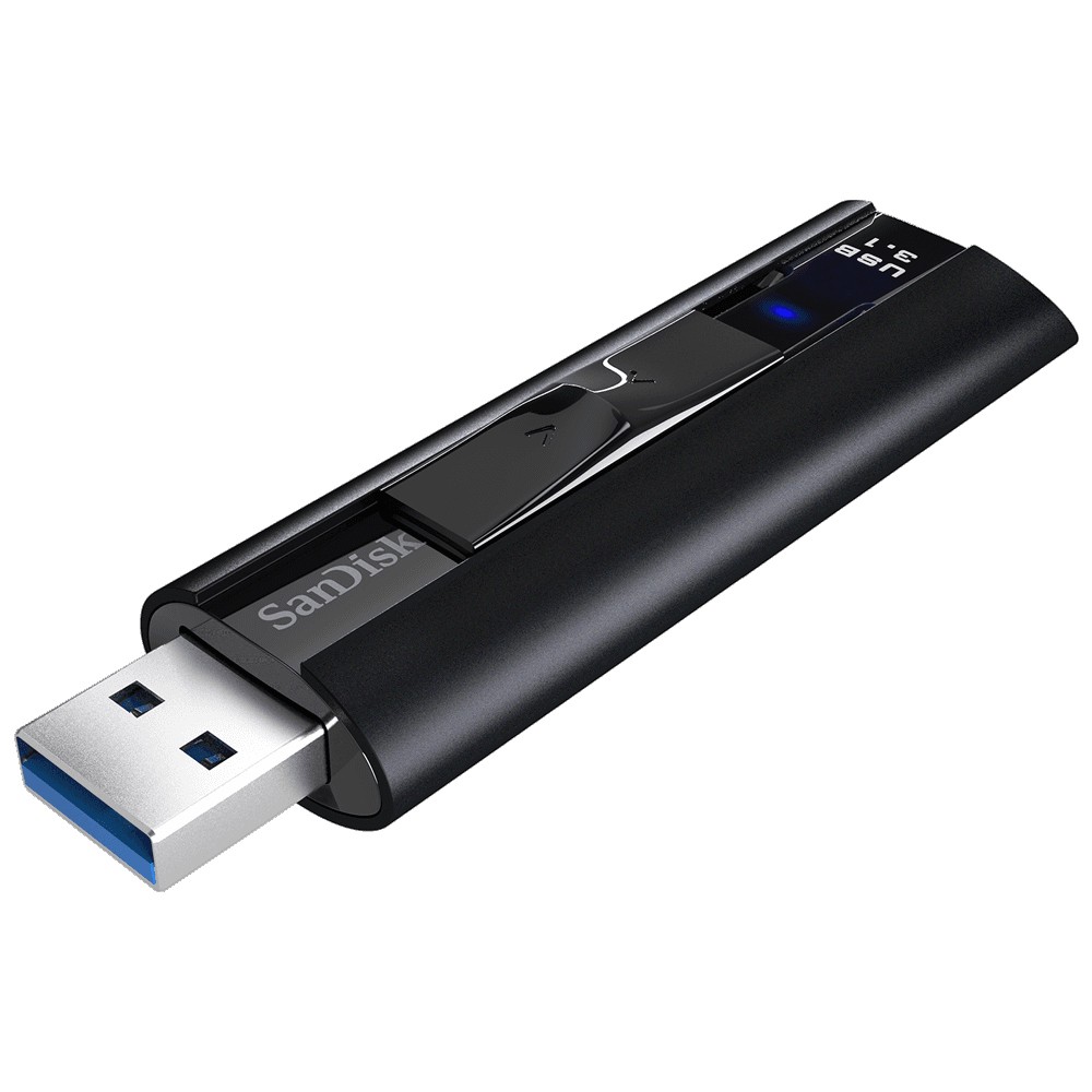SanDisk 256GB Extreme Pro USB3.2 Solid State Flash Drive, CZ880 Black, Read up to 420MB/s, Write up to 380MB/s, USB-A (LS)