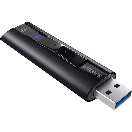 SanDisk Extreme PRO 256 GB USB 3.1 Flash Drive - Black - 128-bit AES