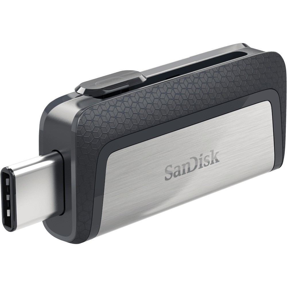 SanDisk 256GB Ultra Dual Drive Go 2-in-1 USB-C & USB-A Flash Drive Memory Stick 150MB/s USB3.1 Type-C Swivel for Android Smartphones Tablets Macs PCs