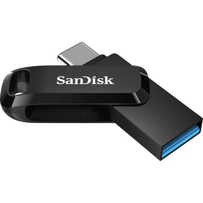 SanDisk 128GB Ultra Dual Drive Go 2-in-1 USB-C & USB-A Flash Drive Memory Stick 150MB/s USB3.1 Type-C Swivel for Android Smartphones Tablets Macs PCs