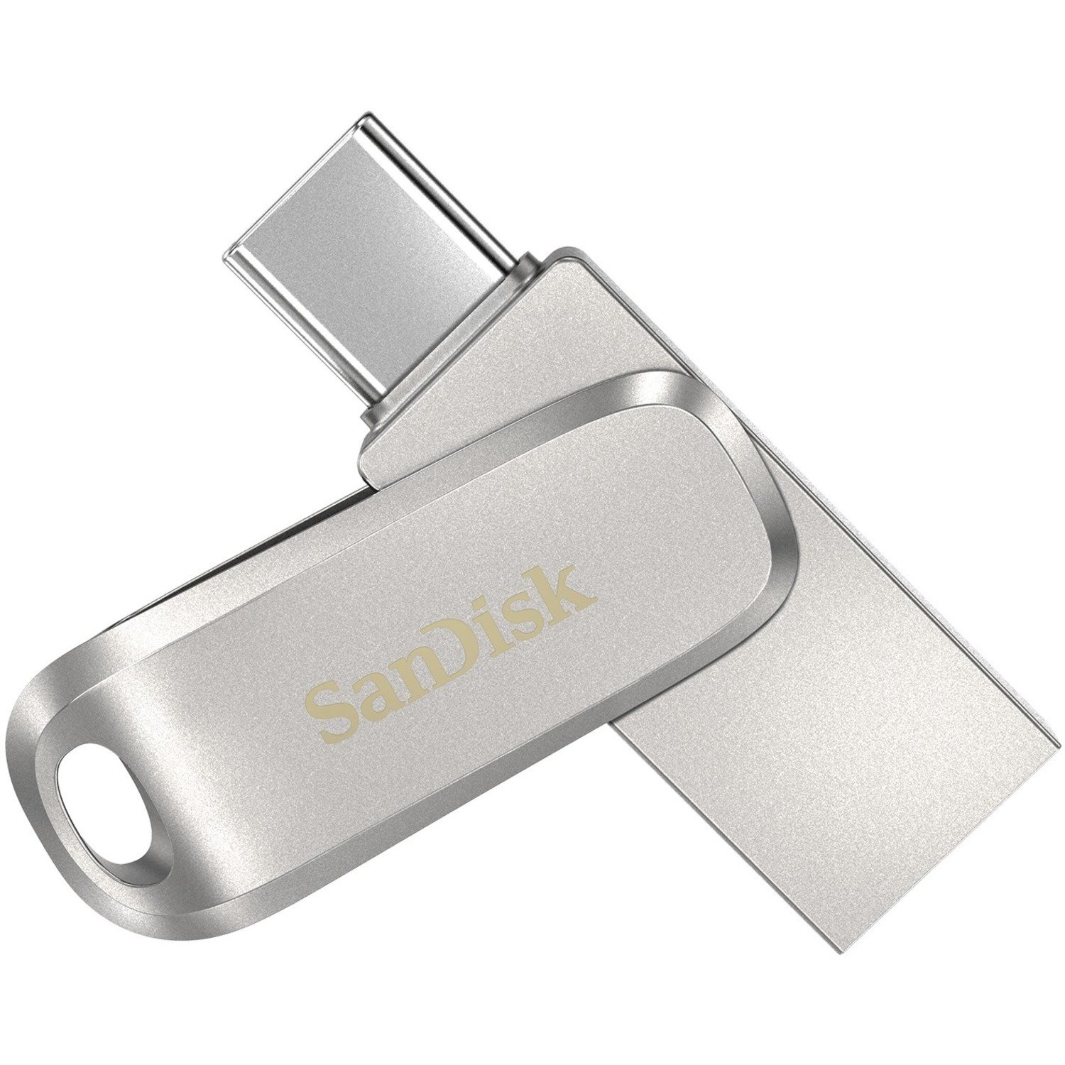 SanDisk Ultra Dual Drive Luxe 32 GB USB Type C, USB Type A Flash Drive - Stainless Steel