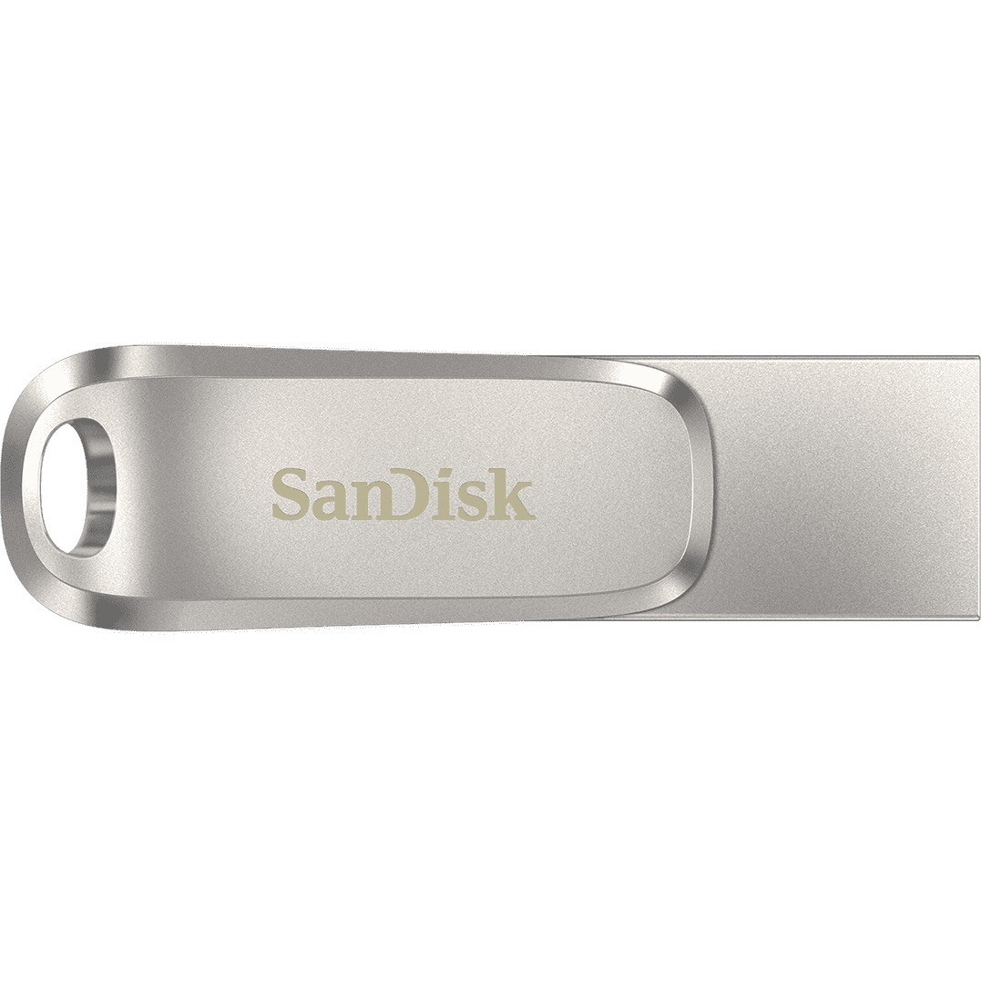SanDisk 256GB Ultra Dual Drive Luxe USB-C & USB-A Flash Drive Memory Stick 150MB/s USB3.1 Type-C Swivel for Android Smartphones Tablets Macs PCs