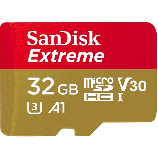 SanDisk Extreme 32GB microSD SDHC V30 U3 C10 A1 UHS-1 100MB/s R 60MB/s W 4x6 SD Adaptor Android Smartphone Action Camera Drones >16GB