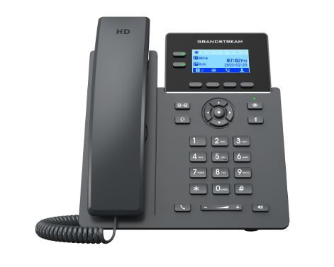 Grandstream GRP2602P 2 Line Ip Phone, 4 Sip Accounts, 132X48 Backlit Screen, HD Audio, Powerable Via Poe