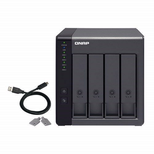 Qnap TR-004, 4 Bay Das(No Disk) Hardware Raid Expansion For Win,Mac,Linux Device, TWR, 2YR