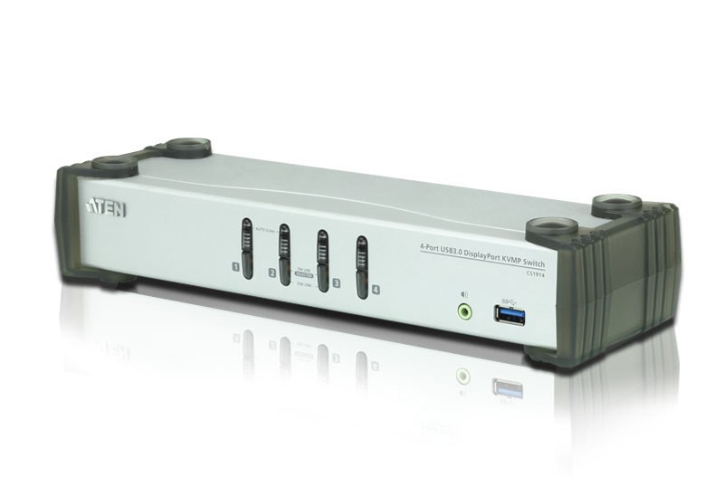 Aten 4 Port Usb 3.0 4K DisplayPort KVMP Switch Support HDCP, 3840 X 2160 @ 30Hz, DP 1.1, Mouse Emulation, Keyboard Emulation - [ Old Sku: CS-1914 ]