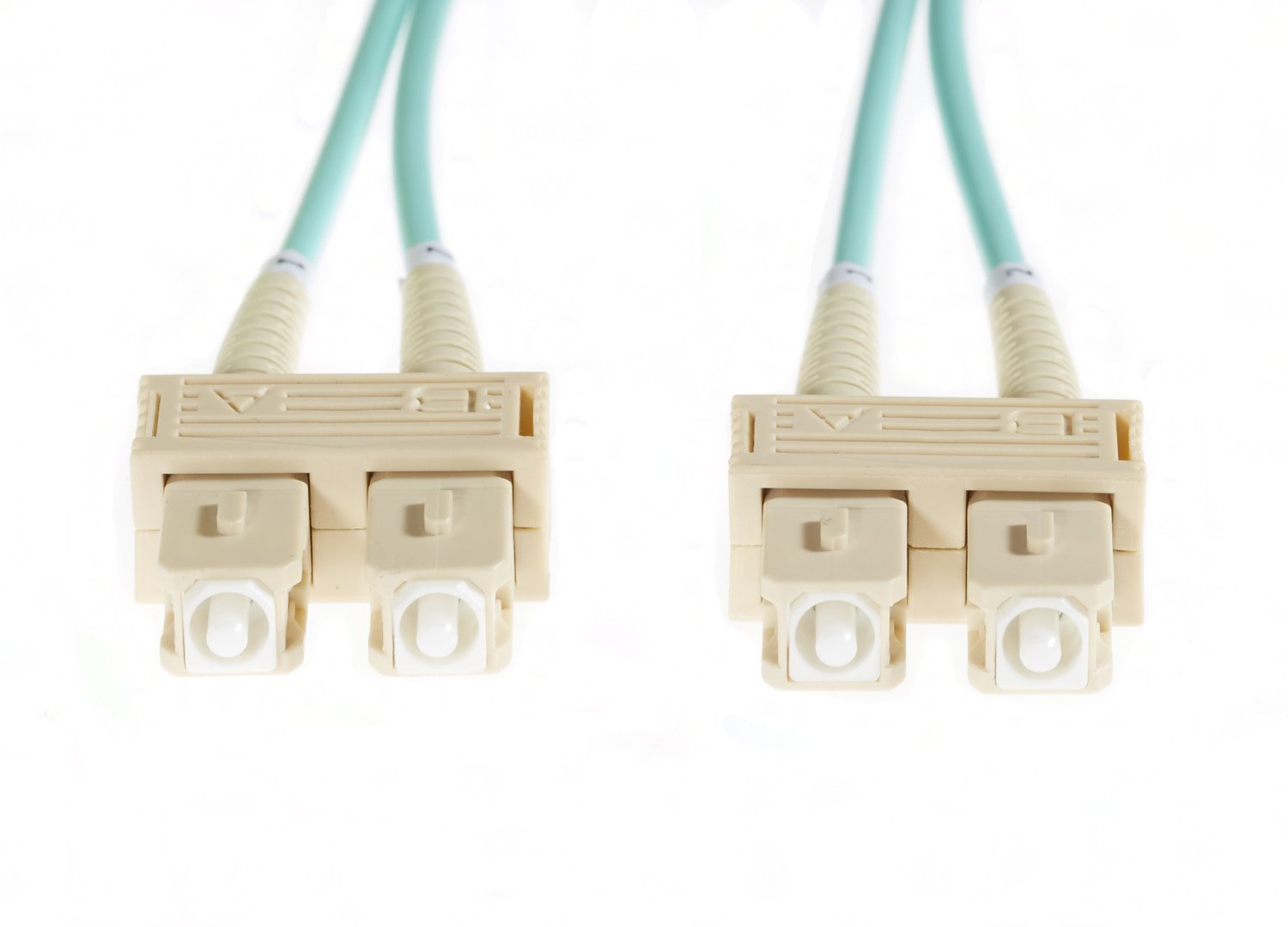 4Cabling 10M SC-SC Om3 Multimode Fibre Optic Cable: Aqua