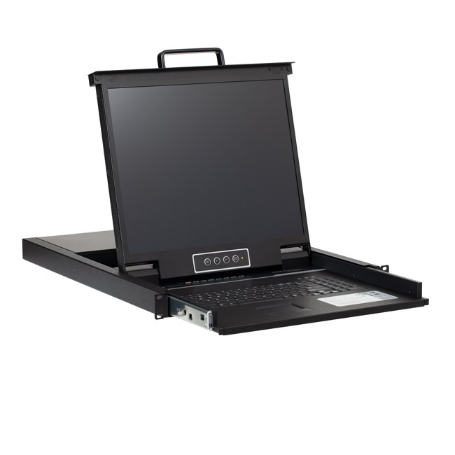 4Cabling KVM 1Ru Rackmount Switch W/ 19" Monitor: 8-Port Vga