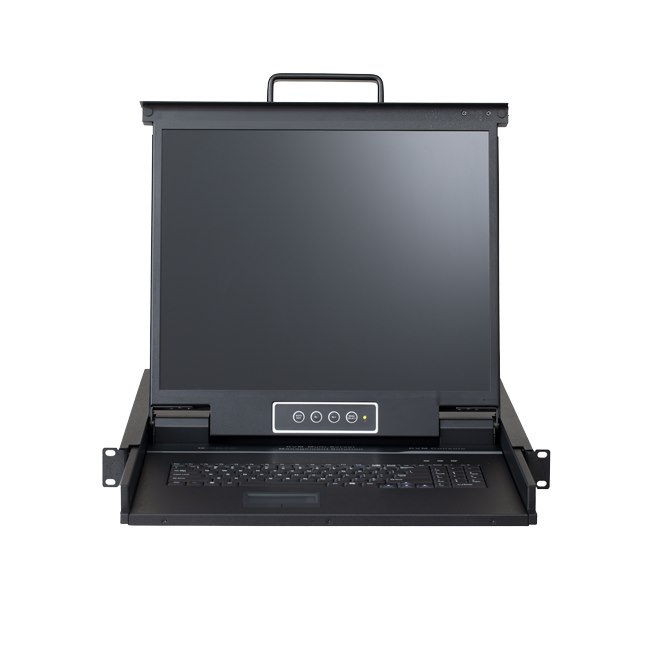 4Cabling KVM 1Ru Rackmount Console W/ 19" Monitor: 1-Port Vga