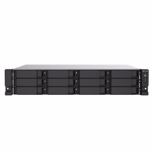 Qnap Ts-1273Au-Rp-8G 12-Bay Rackmount Nas, Amd Ryzen™ Embedded V1500B Quad-Core 2.2 GHz Processor, 8GB DDR4 Ram (Max 64GB), 3Y WTY (No Rail)