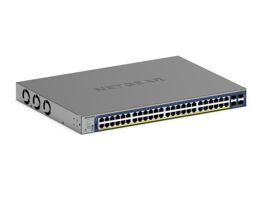Netgear Gs752txp-100Ajs 52 Port PoE Gigabit/10G Stackable Smart Switch