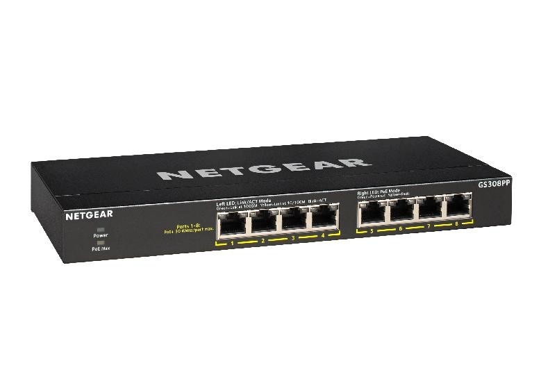 Netgear GS308PP Soho 8 Port PoE+ Gigabit Unmanaged Switch