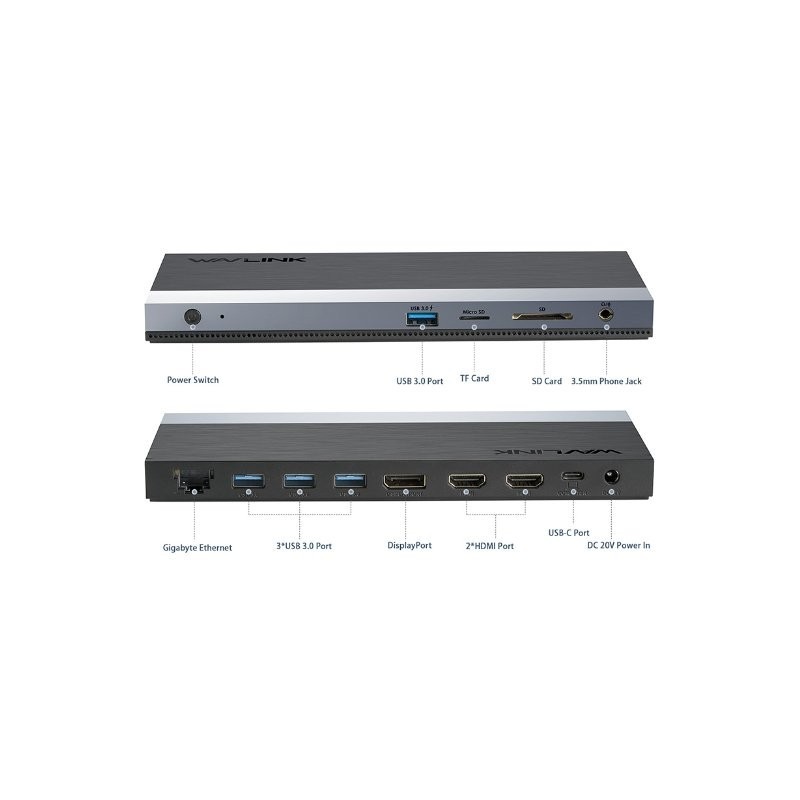 Wavlink Wl-Umd05 Usb-C 4K @ 60Hz Triple Display Docking Station