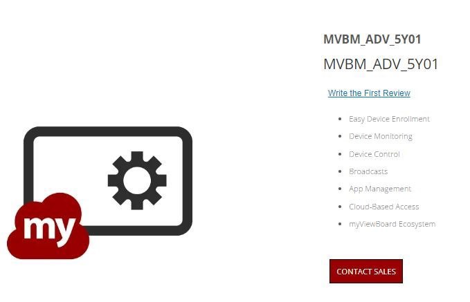 ViewSonic myViewBoard Manager Advanced Subscription - Subscription Licence 5 Years Contact Sales