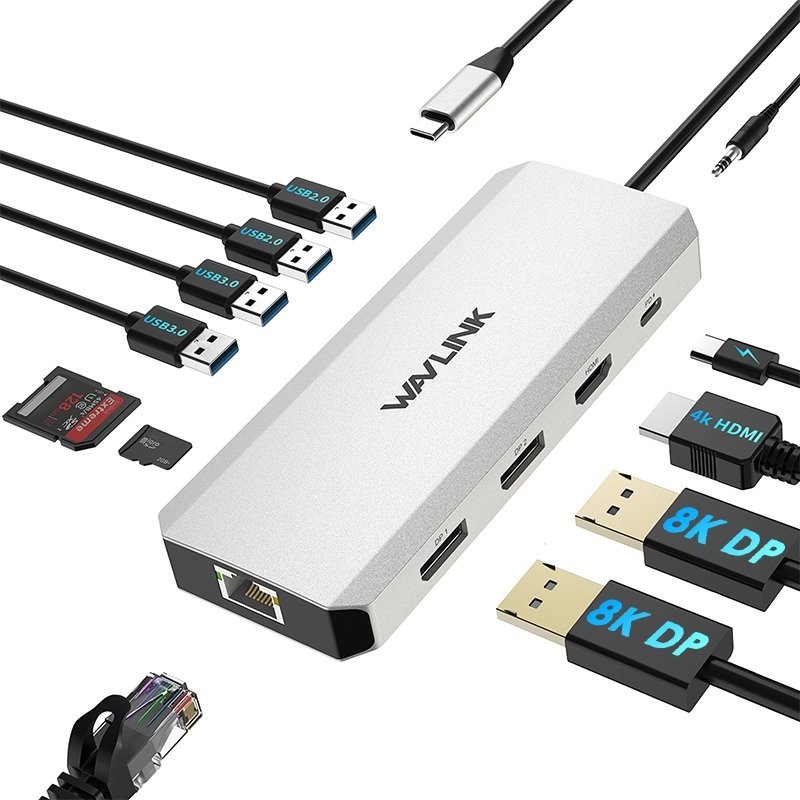 Wavlink Wl-Umd303 Usb-C Triple Diplay Docking