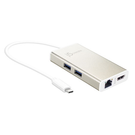 J5create Usb Type-C Multi-Adapter With Power Delivery Hdmi / Gigabit Ethernet / Usb 3.0 Hub