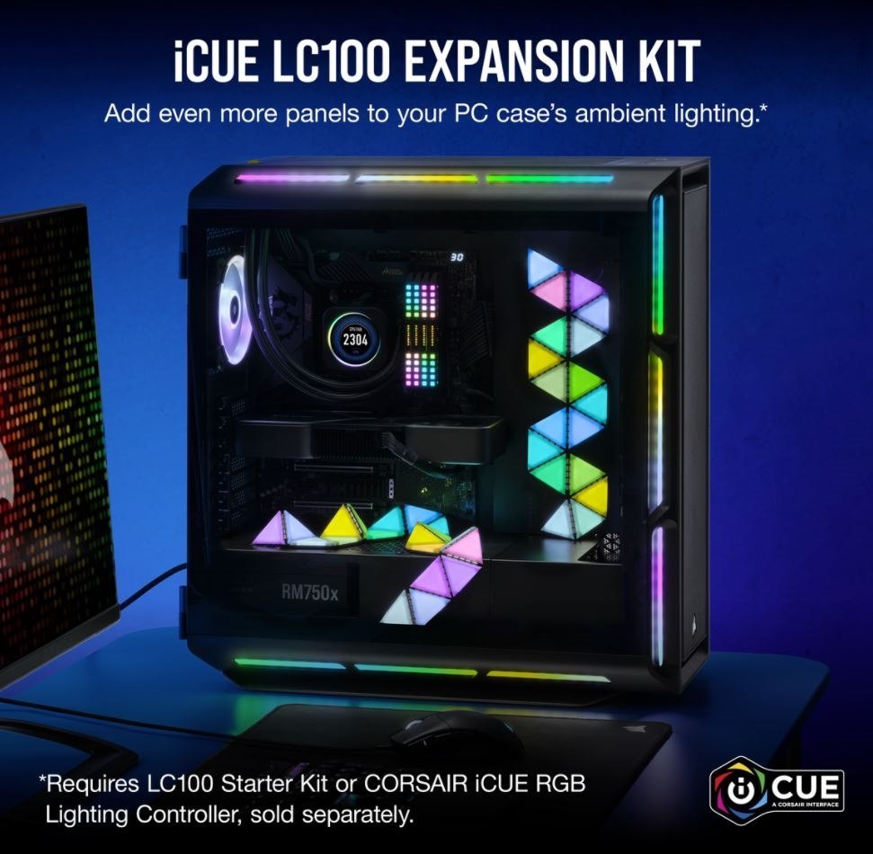 Corsair Icue LC100 Smart Case Lighting Triangles, Expansion Kit