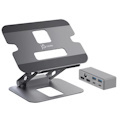 J5create JTS427 Multi-Angle Dual 4K Hdmi Docking Laptop Stand With Usb-C 100W PD Pass Through (Usb-C Dock W/ 4K Hdmi, 2 X Usb-A, Usb-C Host, Usb-C PD)
