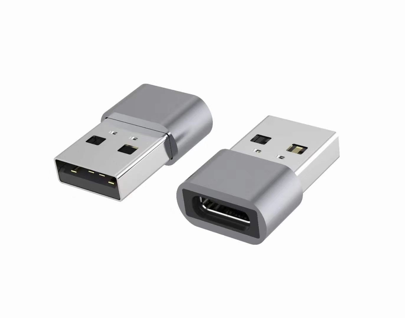 AstrotekUSB Type C Female To Usb 2.0 Male Otg Adapter 480Mhz For Laptop, Wall Chargers,Phone Sliver