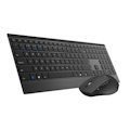Rapoo 9500M Bluetooth & 2.4G Wireless Multi-Mode Keyboard Mouse Combo Black - 1300Dpi 4.5MM Ultra-Slim