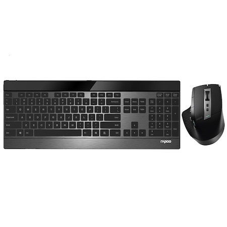 Rapoo 9900M Multi-Mode Wireless Ultra-Slim Keyboard & Mouse - Bluetooth 4.0, 2.4G Multi-Mode Switch, Ultra-Slim Keys, Adjustable Dpi