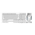 Rapoo X1800S 2.4GHz Wireless Optical Keyboard Mouse Combo Black - 1000Dpi Nano Receiver 12M Battery (White)