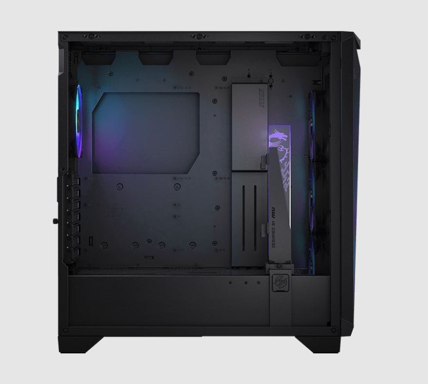 Msi MPG Gungnir 300R Airflow Black Mid-Tower Case, Supports Atx / M-Atx / Mini Itx, 2X Usb 3.2, 1X Usb-C, 1X HD Audio, 1X Mic, Atx Power Supply (New)