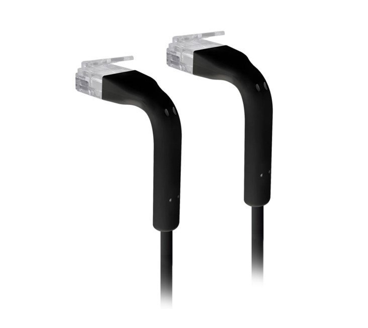 Ubiquiti UniFi Patch Cable 1M Black, Both End Bendable To 90 Degree, RJ45 Ethernet Cable, Cat6, Ultra-Thin 3MM Diameter U-Cable-Patch-1M-RJ45-BK