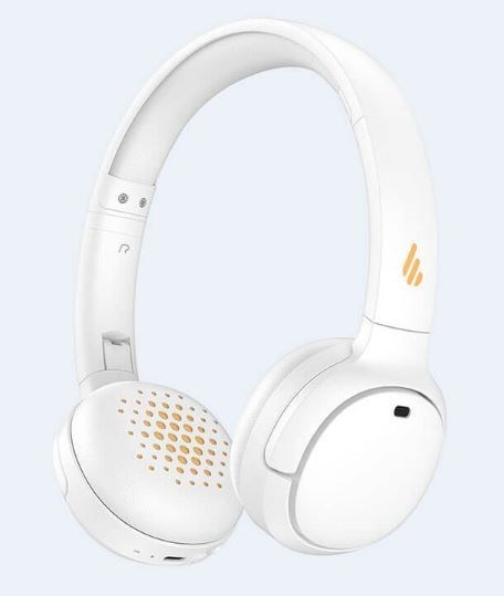 Edifier WH500 Wireless On-Ear Headphones -Bluetooth V5.2 -Playtime 40 Hours -Usb-C (Type-C) White