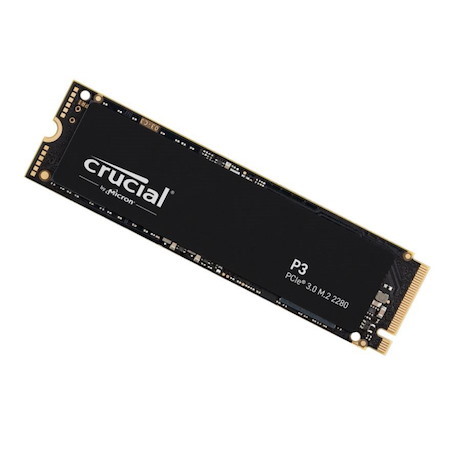 Crucial P3 2TB Gen3 NVMe SSD 3500/3000 MB/s R/W 440TBW 650K/700K Iops 1.5M HRS MTTF Full-Drive Encryption M.2 PCIe3 5YRS ~MZ-V7S2T0BW