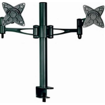 Astrotek Dual Monitor Arm Desk Mount Stand 36CM For 2 LCD Displays 21.5' 22' 23.6' 24' 27' 15KG 30° Tilt 180° Swivel 360° Rotate Vesa 75X75 100X100
